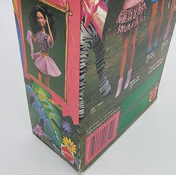 Vintage 1989 Barbie Animal Lovin Nikki Doll & Lion Cub No. 1352 NRFB. - Picture 6 of 10